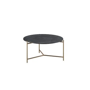 mesa de centro lotus fi bronze com granito moveis decoracao zulu